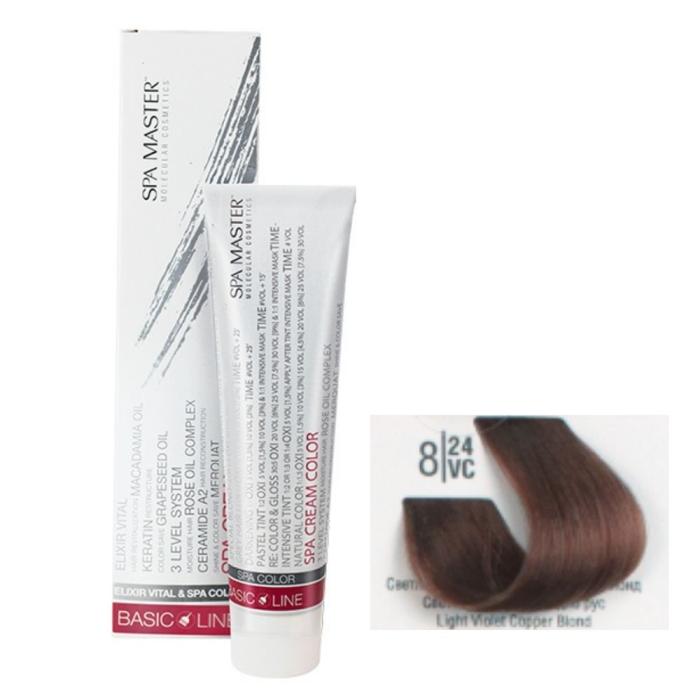 Βαφή Μαλλιών Σωληνάριο Spa Master Cream Color 100ml No8.24 Light Violet Copper Blond
