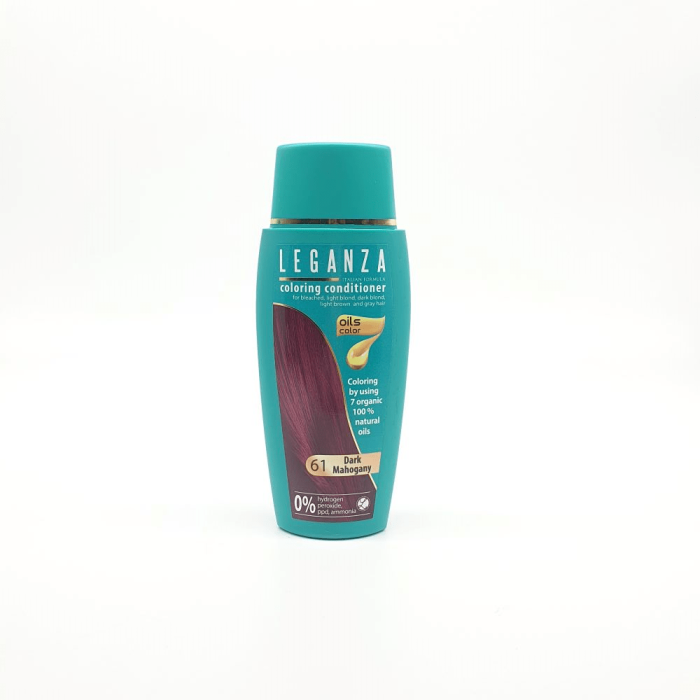 Leganza Coloring Conditioner - Μαλακτική Κρέμα Μαλλιών με Χρώμα Χωρίς Αμμωνία 150ml No61 Dark Mahonagy/Σκούρο Ακαζού
