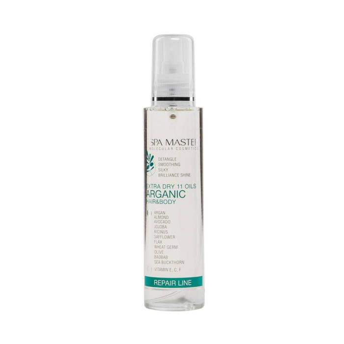 Λαδάκι Μαλλιών και Σώματος Έξτρα Ξηρό Spa Master Arganic 11 Έλαια 135ml