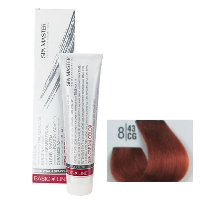Βαφή Μαλλιών Σωληνάριο Spa Master Cream Color 100ml No8.43 Light Copper Gold Blond