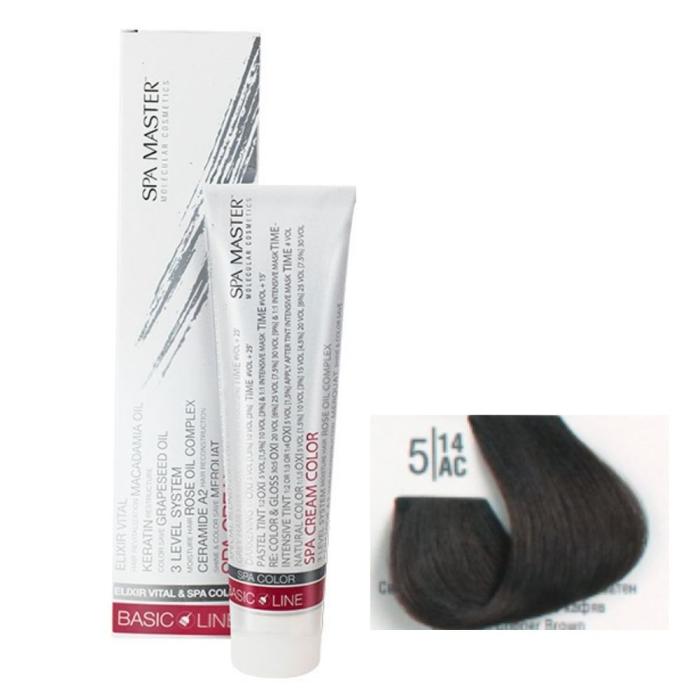 Βαφή Μαλλιών Σωληνάριο Spa Master Cream Color 100ml No5.14 Light Ash Copper Brown