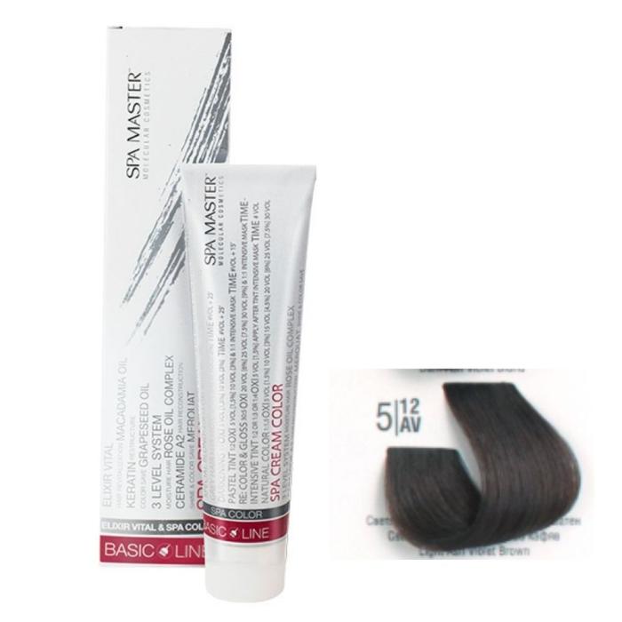 Βαφή Μαλλιών Σωληνάριο Spa Master Cream Color 100ml No5.12 Light Ash Violet Brown