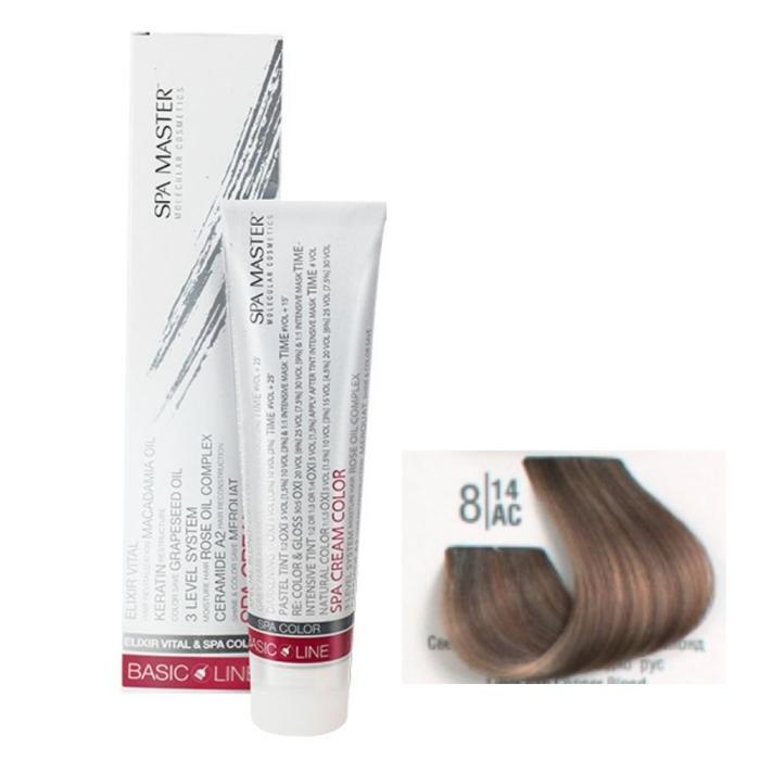 Βαφή Μαλλιών Σωληνάριο Spa Master Cream Color 100ml No8.14 Light Ash Copper Blond