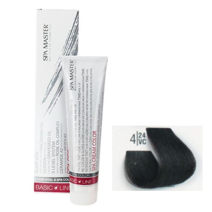 Βαφή Μαλλιών Σωληνάριο Spa Master Cream Color 100ml No4.24 Violet Copper Brown