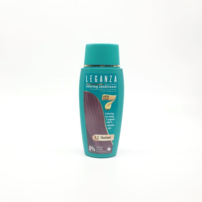 Leganza Coloring Conditioner - Μαλακτική Κρέμα Μαλλιών με Χρώμα Χωρίς Αμμωνία 150ml No32 Chestnut/Καστανό