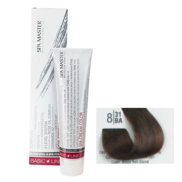 Βαφή Μαλλιών Σωληνάριο Spa Master Cream Color 100ml No8.31 Light Beige Ash Blond
