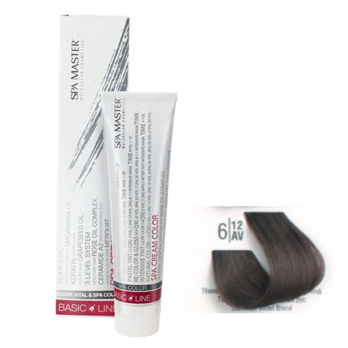 Βαφή Μαλλιών Σωληνάριο Spa Master Cream Color 100ml No6.12 Dark Ash Violet Blond