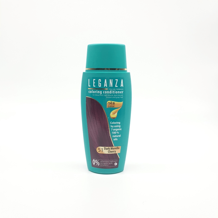 Leganza Coloring Conditioner - Μαλακτική Κρέμα Μαλλιών με Χρώμα Χωρίς Αμμωνία 150ml No51 Dark Morello Cherry/Σκούρο Βυσσινί