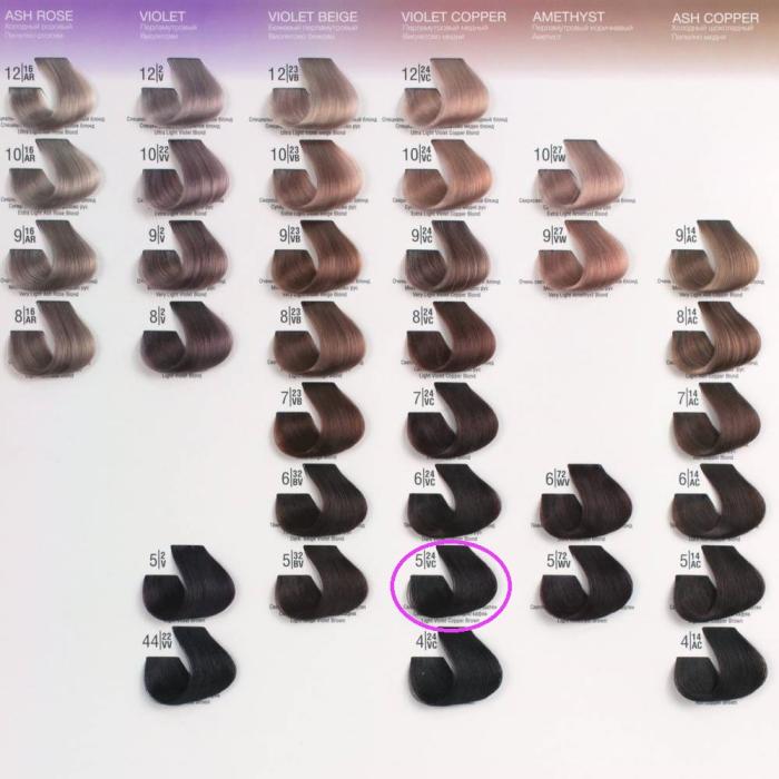 Βαφή Μαλλιών Σωληνάριο Spa Master Cream Color 100ml No5.24 Light Violet Copper Brown