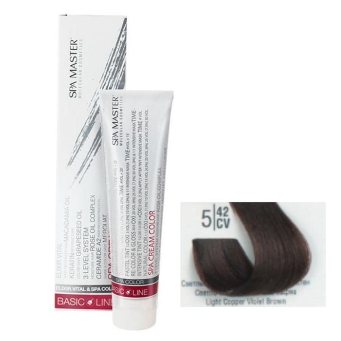 Βαφή Μαλλιών Σωληνάριο Spa Master Cream Color 100ml No5.42 Light Copper Violet Brown