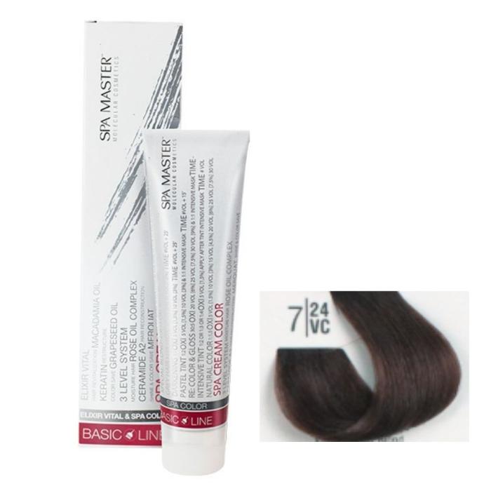 Βαφή Μαλλιών Σωληνάριο Spa Master Cream Color 100ml No7.24 Violet Copper Blond