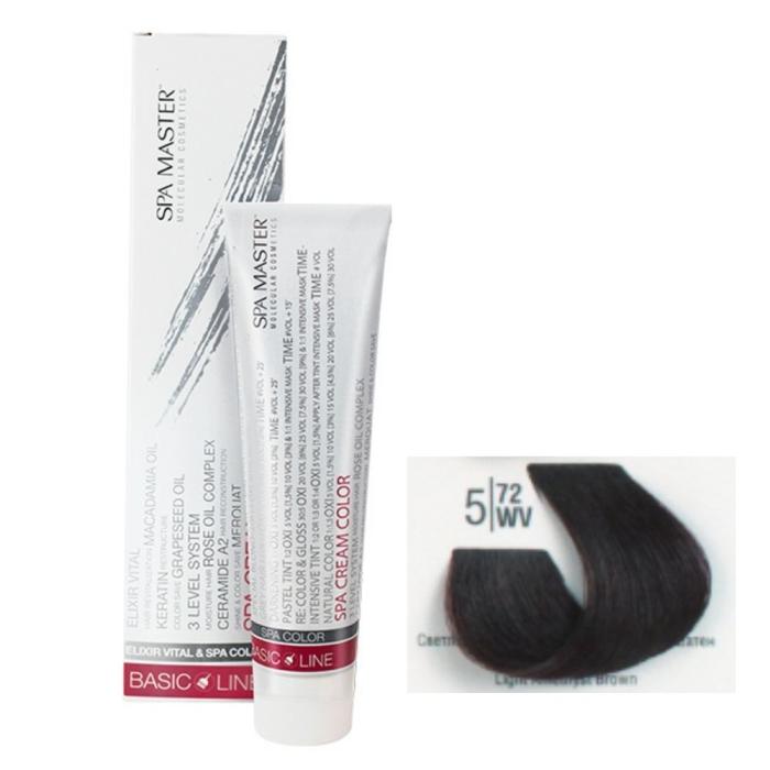 Βαφή Μαλλιών Σωληνάριο Spa Master Cream Color 100ml No5.72 Light Amethyst Brown