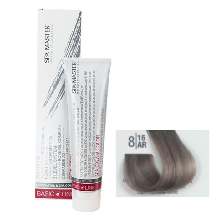 Βαφή Μαλλιών Σωληνάριο Spa Master Cream Color 100ml No8.16 Light Ash Rose Blond