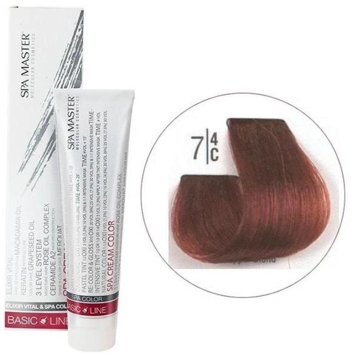 Βαφή Μαλλιών Σωληνάριο Spa Master Cream Color 100ml No7.4 Copper Blond