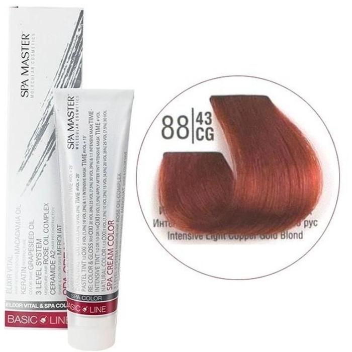 Βαφή Μαλλιών Σωληνάριο Spa Master Cream Color 100ml No88.43 Intensive Light Copper Gold Blond