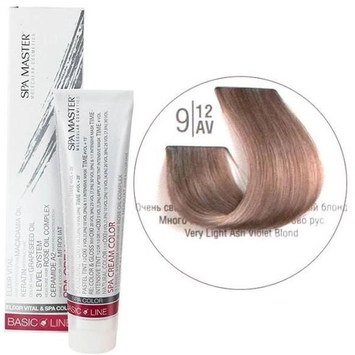 Βαφή Μαλλιών Σωληνάριο Spa Master Cream Color 100ml No9.12 Very Light Ash Violet Blond