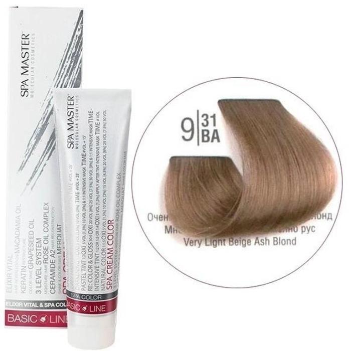 Βαφή Μαλλιών Σωληνάριο Spa Master Cream Color 100ml No9.31 Very Light Beigh Ash Blond
