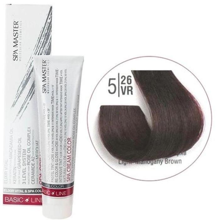Βαφή Μαλλιών Σωληνάριο Spa Master Cream Color 100ml No5.26 Light Mahogany Brown