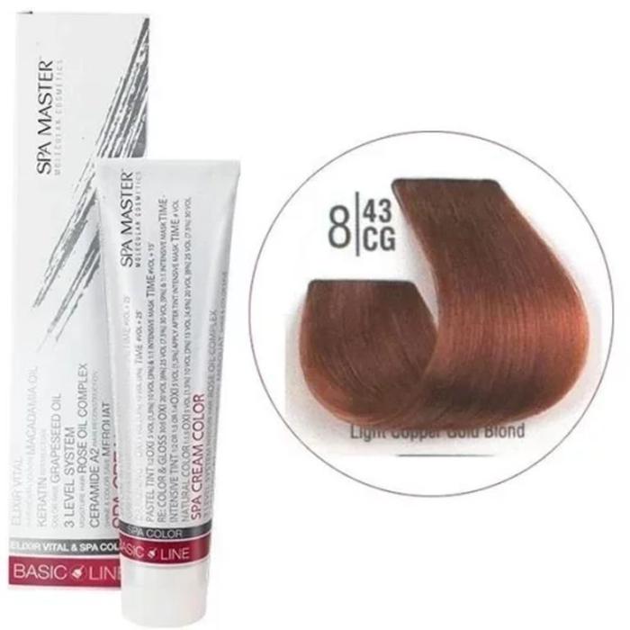 Βαφή Μαλλιών Σωληνάριο Spa Master Cream Color 100ml No8.43 Light Copper Gold Blond