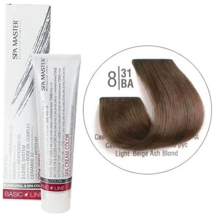 Βαφή Μαλλιών Σωληνάριο Spa Master Cream Color 100ml No8.31 Light Beige Ash Blond