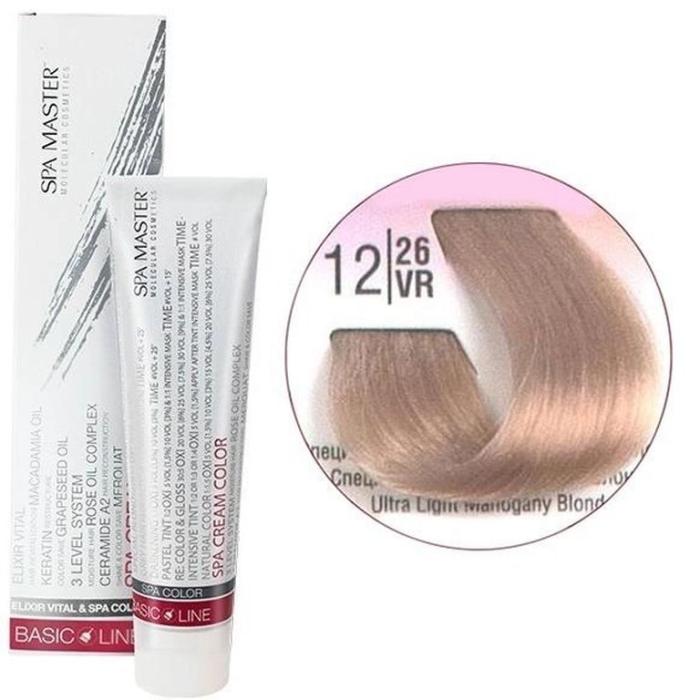 Βαφή Μαλλιών Σωληνάριο Spa Master Cream Color 100ml No12.26 Ultra Light Mahogany Blond