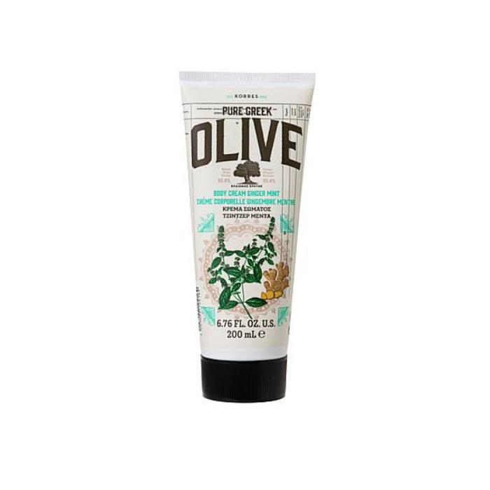 Korres Pure Greek Olive Τζίντζερ Μέντα Ενυδατική Κρέμα Σώματος για Όλες τις Επιδερμίδες 200ml