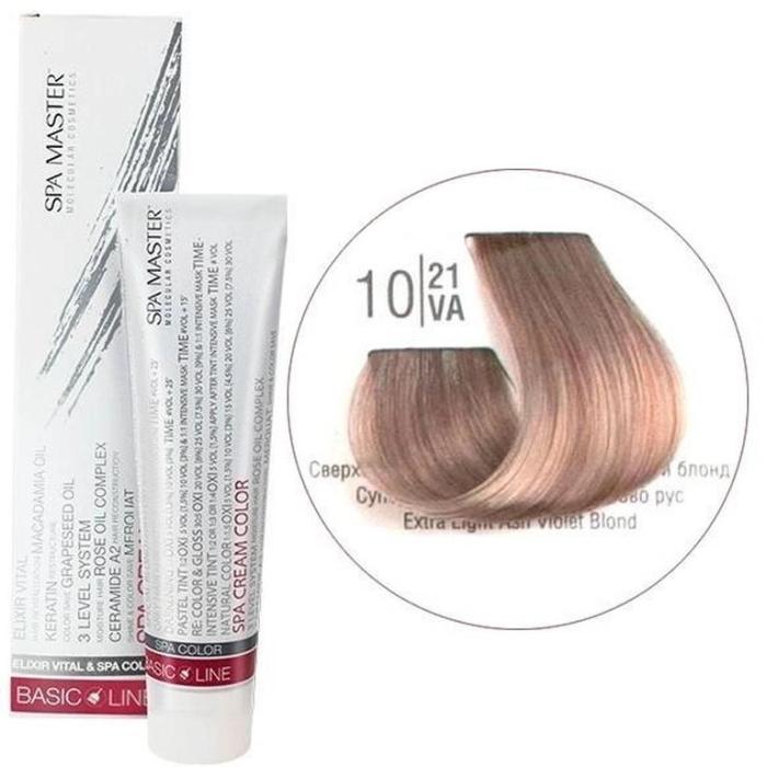 Βαφή Μαλλιών Σωληνάριο Spa Master Cream Color 100ml No10.21 Extra Light Ash Violet Blond