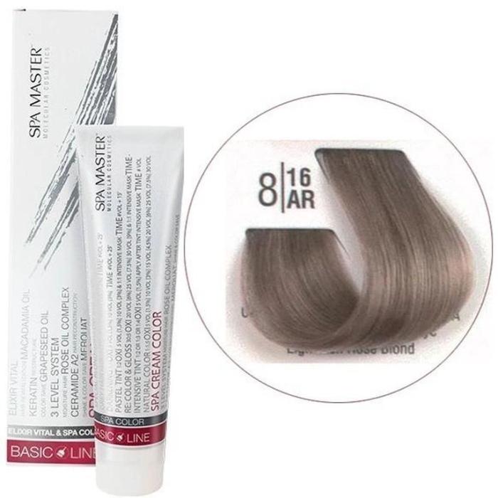 Βαφή Μαλλιών Σωληνάριο Spa Master Cream Color 100ml No8.16 Light Ash Rose Blond