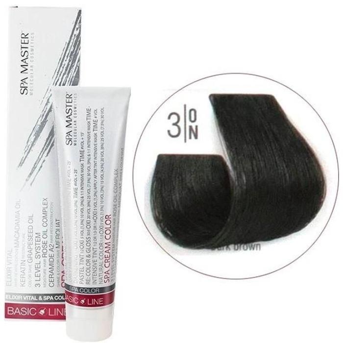 Βαφή Μαλλιών Σωληνάριο Spa Master Cream Color 100ml No3.0 Dark Brown