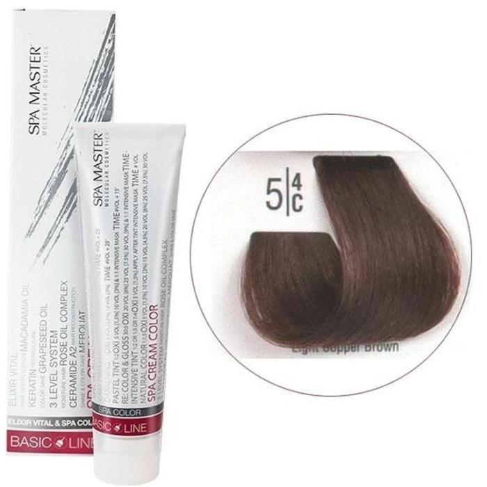 Βαφή Μαλλιών Σωληνάριο Spa Master Cream Color 100ml No5.4 Light Copper Brown
