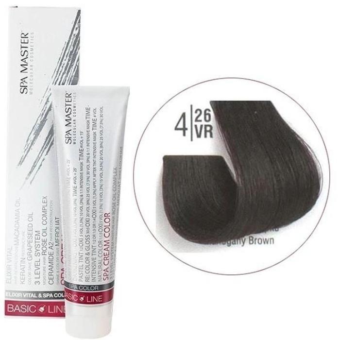 Βαφή Μαλλιών Σωληνάριο Spa Master Cream Color 100ml No4.26 Mahogany Brown