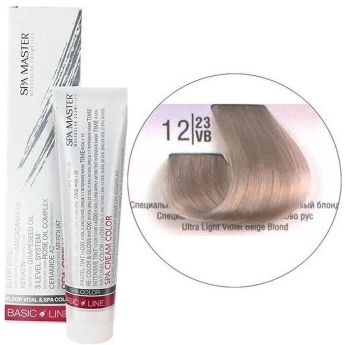 Βαφή Μαλλιών Σωληνάριο Spa Master Cream Color 100ml No12.23 Ultra Light Violet Beige Blond