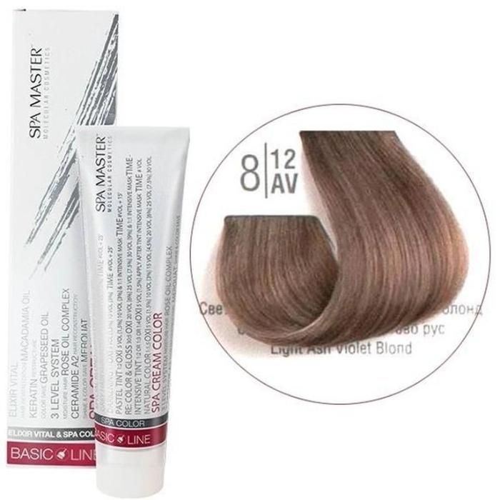 Βαφή Μαλλιών Σωληνάριο Spa Master Cream Color 100ml No8.12 Light Ash Violet Blond