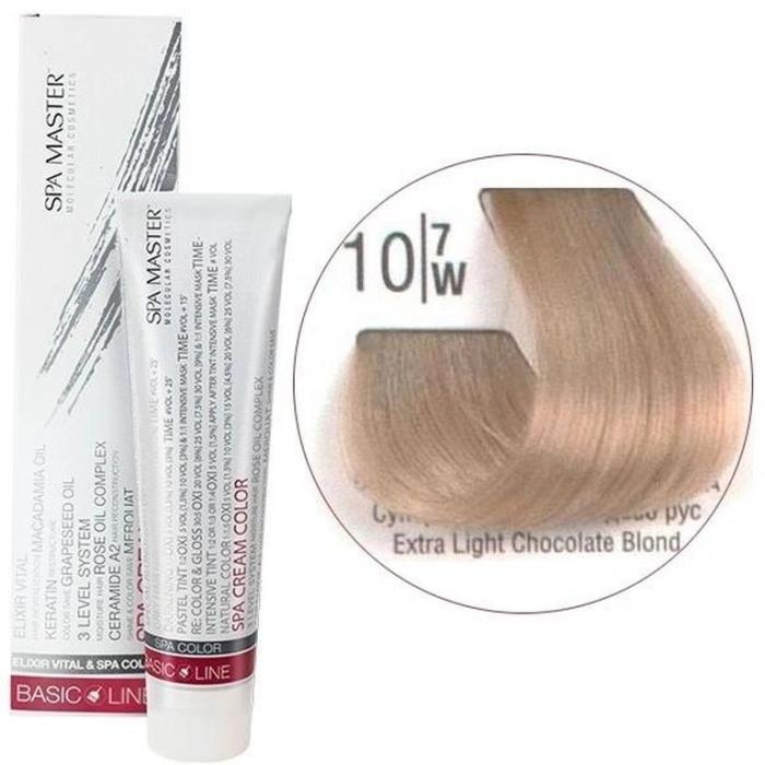 Βαφή Μαλλιών Σωληνάριο Spa Master Cream Color 100ml No10.7 Extra Light Chocolate Blond
