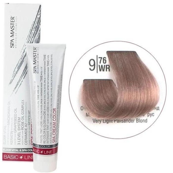 Βαφή Μαλλιών Σωληνάριο Spa Master Cream Color 100ml No9.76 Very Light Palisander Blond