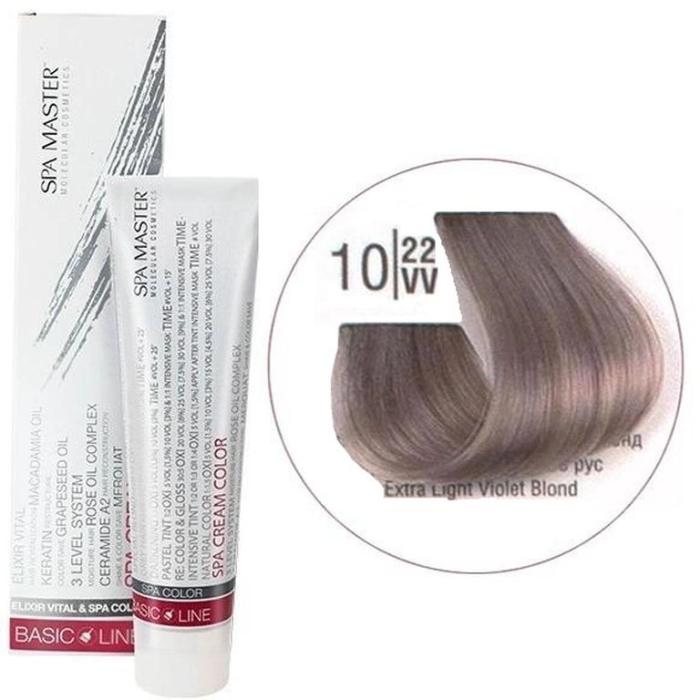 Βαφή Μαλλιών Σωληνάριο Spa Master Cream Color 100ml No10.22 Extra Light Violet Blond