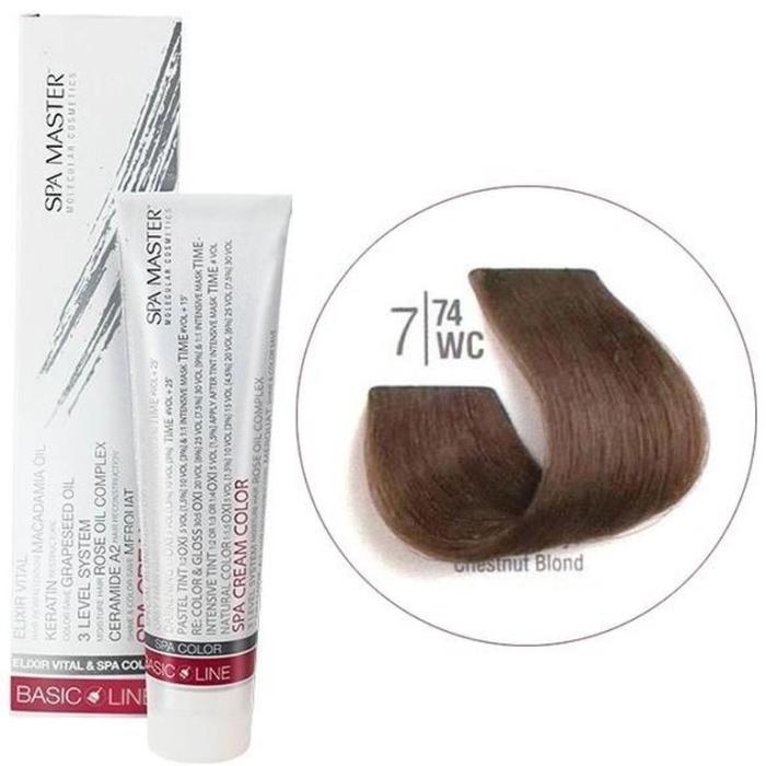 Βαφή Μαλλιών Σωληνάριο Spa Master Cream Color 100ml No7.74 Chestnut Blond