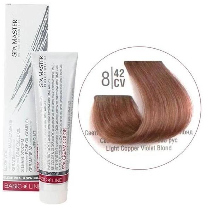 Βαφή Μαλλιών Σωληνάριο Spa Master Cream Color 100ml No8.42 Light Cooper Violet Blond