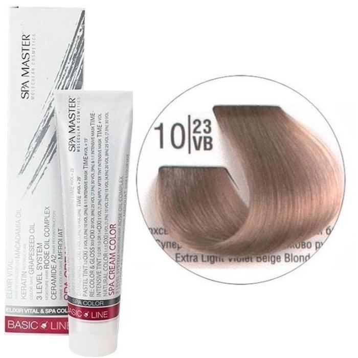 Βαφή Μαλλιών Σωληνάριο Spa Master Cream Color 100ml No10.23 Extra Light Violet Beige Blond
