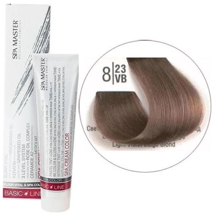 Βαφή Μαλλιών Σωληνάριο Spa Master Cream Color 100ml No8.23 Light Violet Beige Blond
