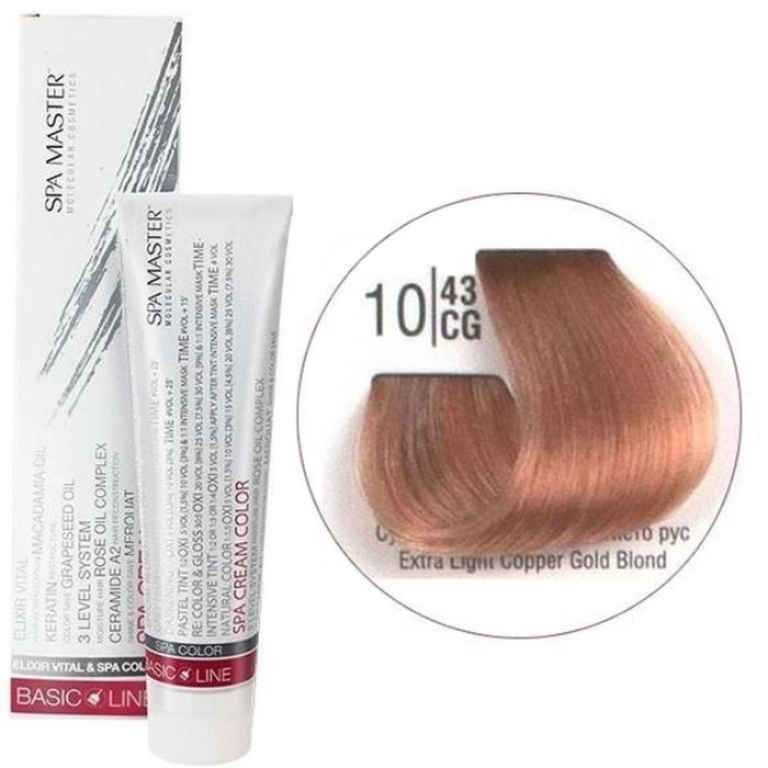 Βαφή Μαλλιών Σωληνάριο Spa Master Cream Color 100ml No10.43 Extra Light Copper Gold Blond
