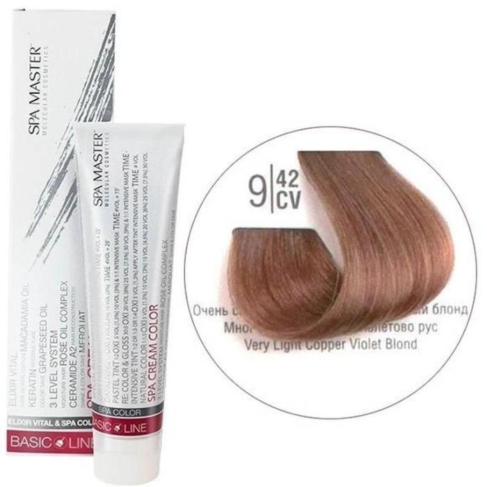 Βαφή Μαλλιών Σωληνάριο Spa Master Cream Color 100ml No9.42 Very Light Copper Violet Blond