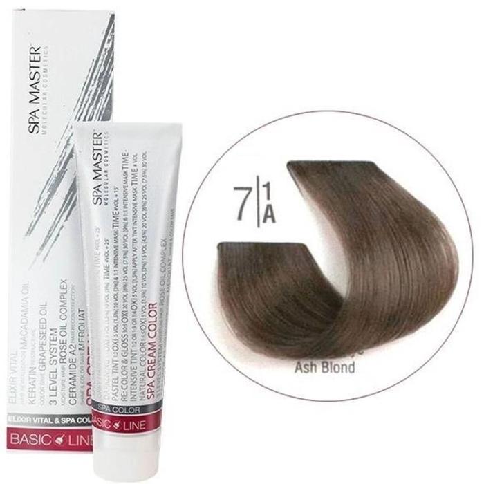 Βαφή Μαλλιών Σωληνάριο Spa Master Cream Color 100ml No7.1 Ash Blond