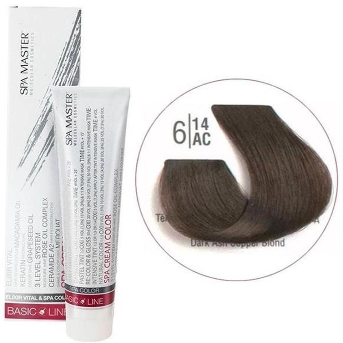 Βαφή Μαλλιών Σωληνάριο Spa Master Cream Color 100ml No6.14 Dark Ash Copper Blond
