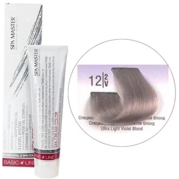 Βαφή Μαλλιών Σωληνάριο Spa Master Cream Color 100ml No12.2  Ultra Light Violet Blond