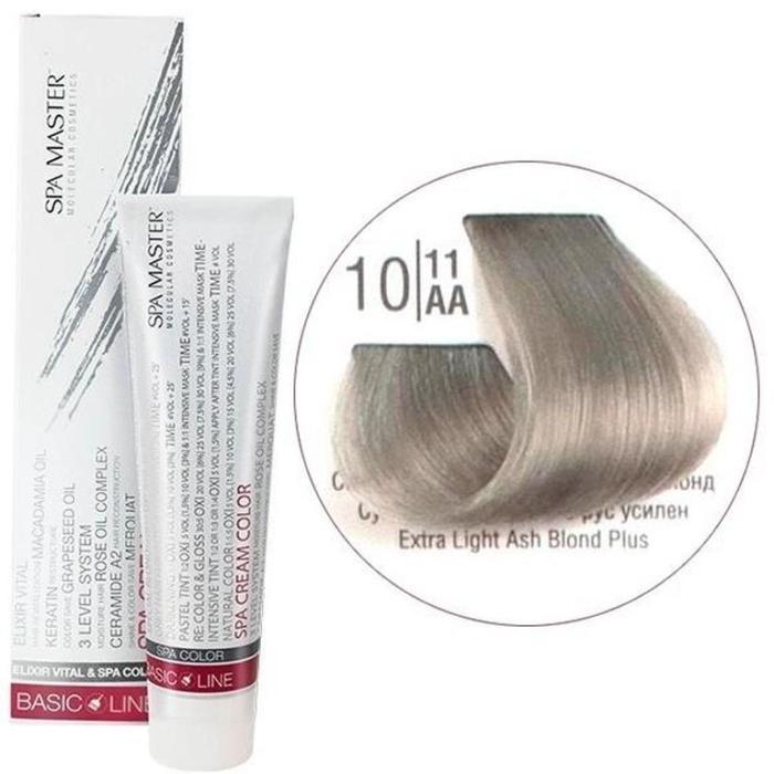 Βαφή Μαλλιών Σωληνάριο Spa Master Cream Color 100ml No10.11 Extra Light Ash Blond Plus