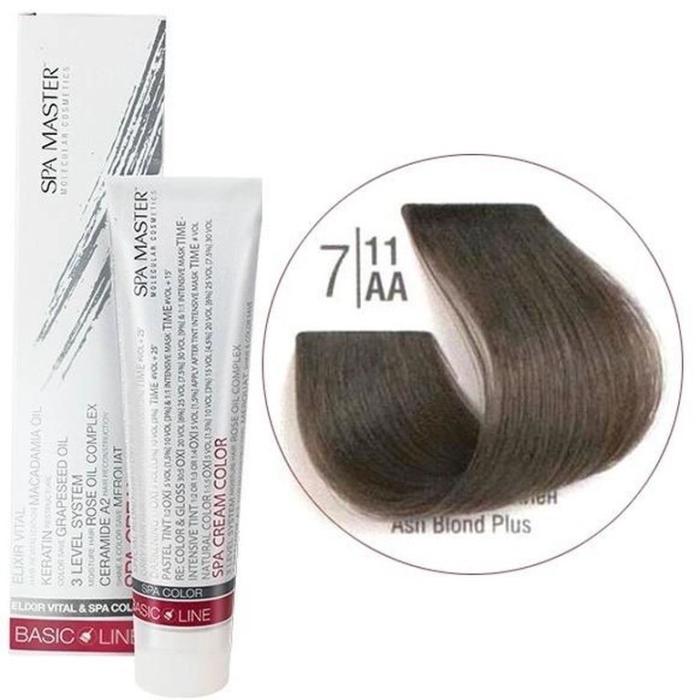 Βαφή Μαλλιών Σωληνάριο Spa Master Cream Color 100ml No7.11 Ash Blond Plus
