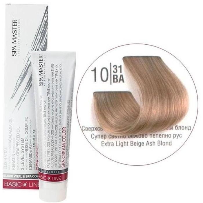 Βαφή Μαλλιών Σωληνάριο Spa Master Cream Color 100ml No10.31 Extra Light Beige Ash Blond