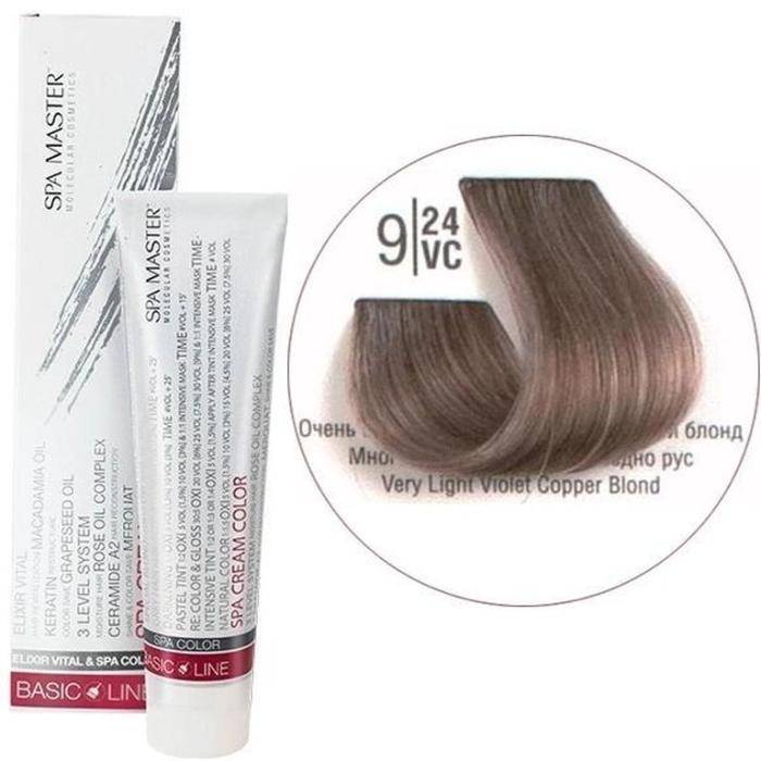 Βαφή Μαλλιών Σωληνάριο Spa Master Cream Color 100ml No9.24 Very Light Violet Copper Blond
