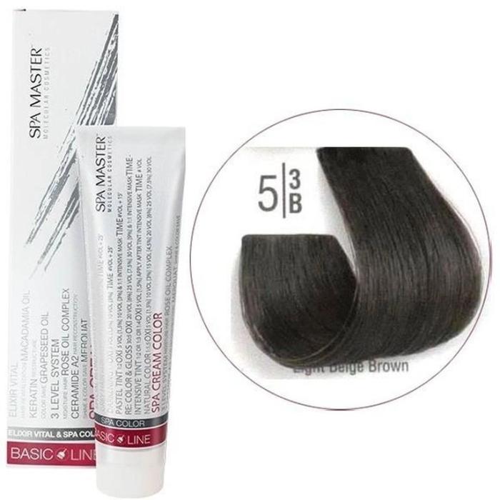 Βαφή Μαλλιών Σωληνάριο Spa Master Cream Color 100ml No5.3 Light Beige Brown